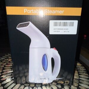 White Portable Steamer puts out a lot of steam.